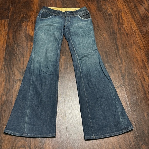 JOIE Vintage Y2K Women's Blue Wide leg Flare low rise Jeans 6 GUC - Picture 1 of 16